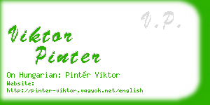 viktor pinter business card